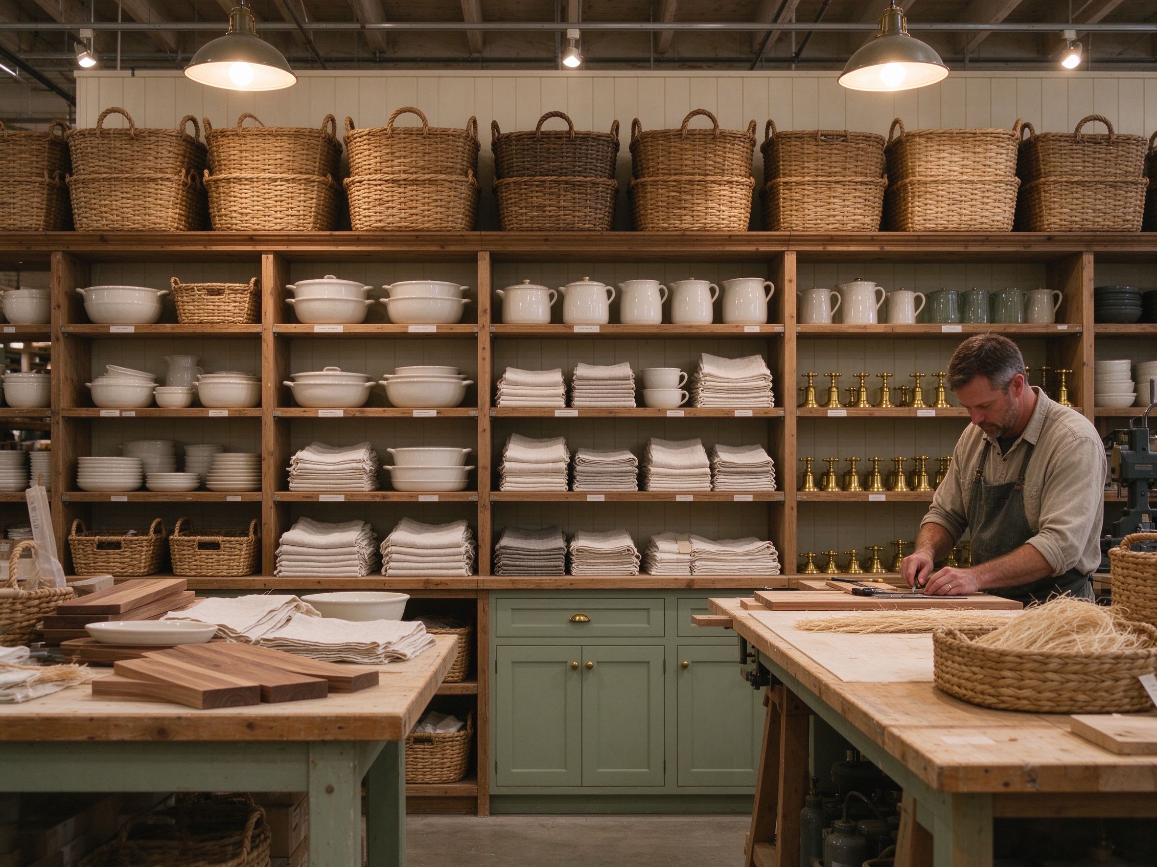 Inside the Lauchey workshop where materials are inspected and goods are prepared for shipping